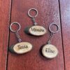 Houten sleutelhanger met naam