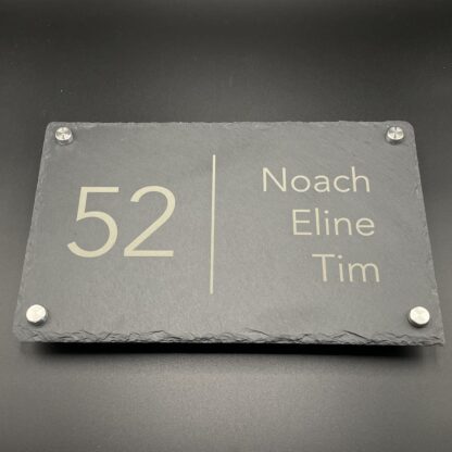 Leisteen naambord gegraveerd 16x26 cm