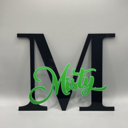 Acryl naambord Misty