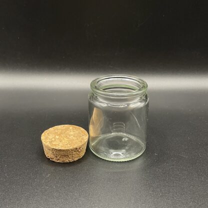 Glazen potje rond met kurk
