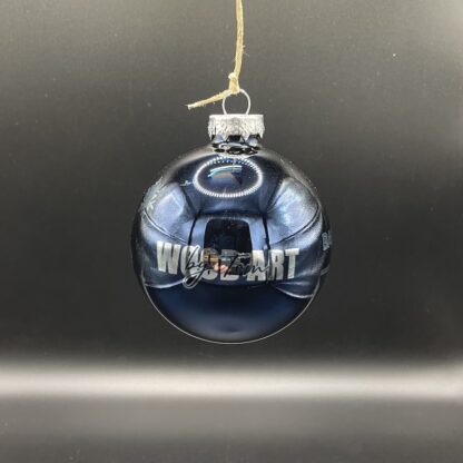 Kerstbal blauw glans WabT